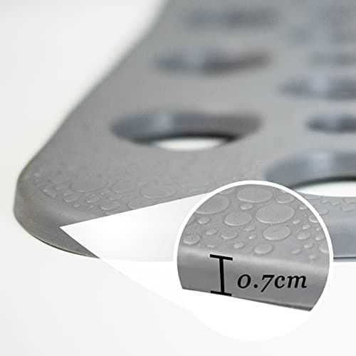 Tiamo Non Slip Large Shower Mat 35.4"*23.6", TPE Bath Mats for Inside Outside Shower,Extra Large Bathtub Mat with Suction Cups and Big Drain Holes - Thumbnail 6