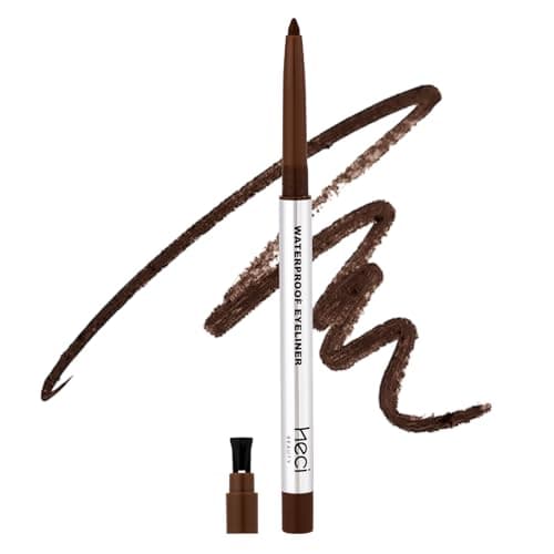HECI BEAUTY Sharpenable Gel Eyeliner Pencil, Multi-Use Longwear Eyeliner Pencil, Ultra-Smooth Tip Eye Makeup with Up to 24HR Wear, Waterproof & Smudge-Proof - Brown - Image 1