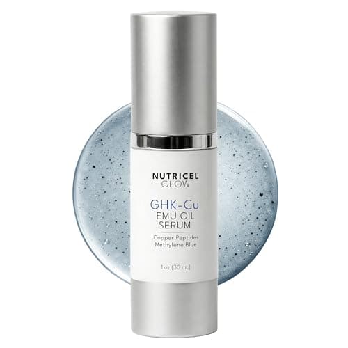 Nutricel Glow GHK-Cu Emu Oil Serum with Copper Peptides and Methylene Blue - Original Formula - Trusted Made in America Brand - 1 fl oz (30 mL) - Image 1