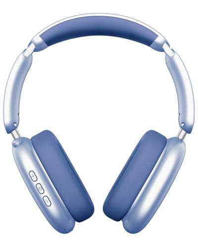 Wentronic Y02 Active Noise Cancelling Headphones,60H Battery,5 EQ Music Modes,Hi-Res Audio,Deep Bass,Foldable Wireless Over Ear Bluetooth 5.4 Headset,Breathable Leather Earpads (Blue) - Image 1