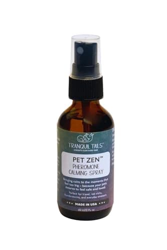 Tranquil Tails Pet Zen Pheromone Calming Spray for Dogs - Made in The USA - Alcohol-Free - for Carriers, Bedding, Travel & Vet Visits - Thumbnail 4