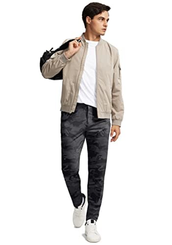 G Gradual Men's Stretch Golf Pants with 6 Pockets Slim Fit Dress Pants for Men Travel Casual Work (Grey camo, M) - Thumbnail 5