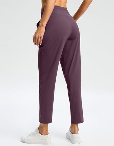 G Gradual Womens Pants High Waisted Golf Pants 2 Deep Pockets 7/8 Ankle Athletic Pants for Teacher Travel Casual Lounge Work, Wine, 3X-Large - Thumbnail 6