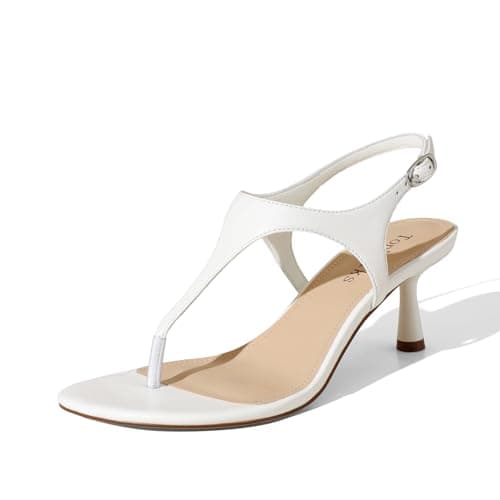 TopWalks High Heels for Women Flip Flops Thong Heel Heels Open Toe Slip On Summer Beach Strappy Sandal Shoes - Image 1