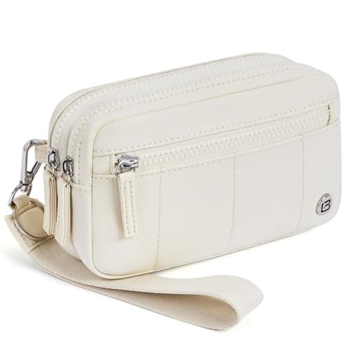 POIUGOYA Small Nylon Crossbody Bags for Women,RFID Wristlet Purse Built in Wallet, 4 Zipper Crossbody Wallet Phone Organizer - Image 1