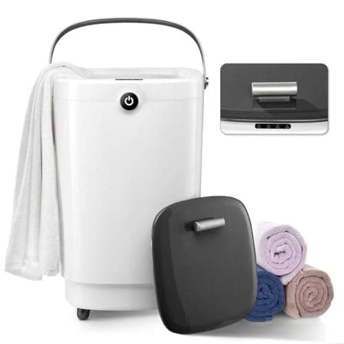 Towel Warmers for Bathroom Bucket, Luxury Large Spa Towel Hot Warmer Bucket Style-Hot Towels in 10 Minutes-Fits Up to Two 40"X70" Oversized Towels - Bathrobe, Towel, Blanket-Gray - Image 1