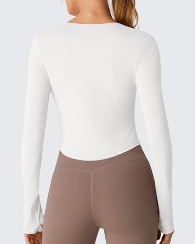G4Free Womens UPF 50+ Long Sleeve Shirts Quick Dry Stretchy(White,XS) - Thumbnail 5