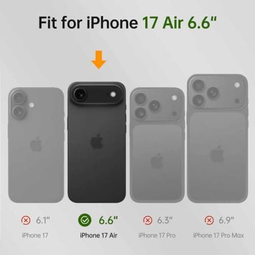 FLIPALM Wallet Case for iPhone 17 Series with Wrist Strap - PU Leather Folio Flip with Credit Card Holder & Kickstand, Protective Cover (Red, for iPhone 17 Air) - Thumbnail 2