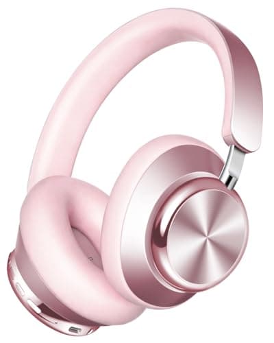 Wentronic Y03 Bluetooth Headphones Wireless Active Noise Cancelling Over Ear Headphones 48 Hours Playtime High Sound Quality 6 EQ Music Mode Headphones with Soft Ear Cushion - Pink - Image 1