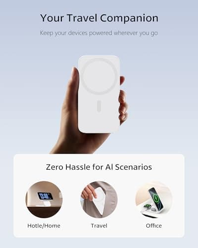 Portable Travel Charger 3 in 1 Foldable Magnetic Wireless Charger for iPhone 17/Air/16/15/14/13/12 Pro Max, Fast Charging Station for Apple Watch Ultra 3/2/11/10/9/8/7/6/SE 3, Air Pods 4/3/2/Pro 3 - Thumbnail 4
