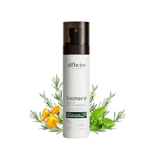 ALFHEIM Rosemary+ Purifying Leave-In Spray Conditioning & Refreshing Spray for Oily & Fine Hair with Rosemary, Peppermint & Jojoba Oils – Mist – Lightweight, Smooths & Revives – 5.4 oz / 160 ml
