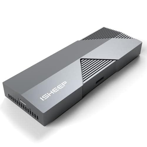 isheep 40Gbps M.2 NVMe SSD Enclosure, M.2 Enclosure Compatible with Thunderbolt 4/3,USB4/USB3.2/3.1/3.0/2.0, TBU 405 Pro for M1 M2 Pro/Max Support 2280/2260/2242/2230