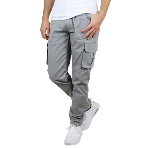 Blu Rock Cargo Pants for Men 3-Pack Flex Stretch Utility Trousers Durable Work Outdoor Wear Mens Cargo Pants 31 Inch Inseam - Thumbnail 5
