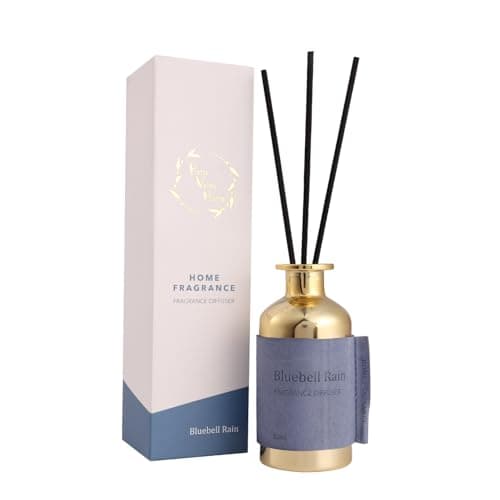 Reed Diffuser Set, Pretty Valley Home Diffuser 80Ml / 2.7 fl OZ Gift Box - Includes Reed Diffuser Sticks, Long Lasting Fragrance Oil and Glass Bottle for Office Living Room Decor (Bluebell Rain) - Image 1