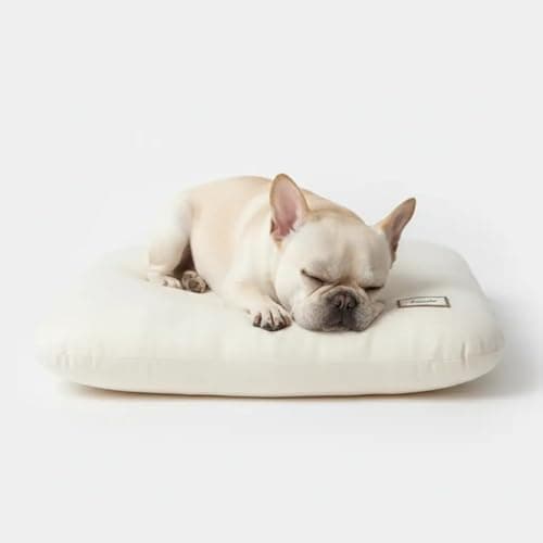 Lumicedar Washable Dog Bed Ultra Soft Plush Dog Crate Mat, Dog Bed for Crate, 3.2" Thick Dog Bed Mat, Kennel Pad for Small and Medium Dogs, 18"x18", Beige - Image 1