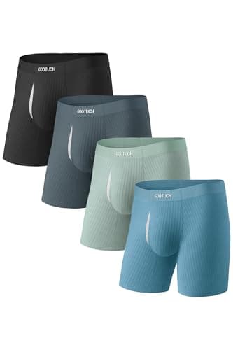 GOOTUCH Mens Underwear Briefs Odor Control, Moisture Wicking Ultra-Stretch Seamless Modal Underwear, Silver-Ion Tech(Black/Dark Gray/Green/Grey Blue, M) - Image 1
