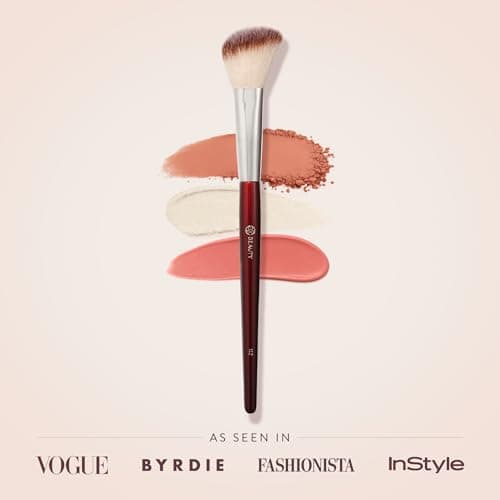 BK BEAUTY 112 SMALL ANGLED FACE BRUSH – Precise Angled Blush Brush for Soft, Natural Blend, Ideal for Blush on Smaller Faces & Highlighting - Thumbnail 5