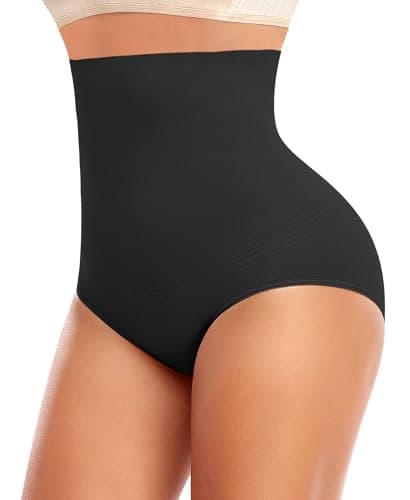 Ganado Tummy Control Shapewear Underwear for Women High Waisted Shaping Panties Compression Body Shaper Panty Girdle Briefs(#2 Black no bones Medium) - Image 1