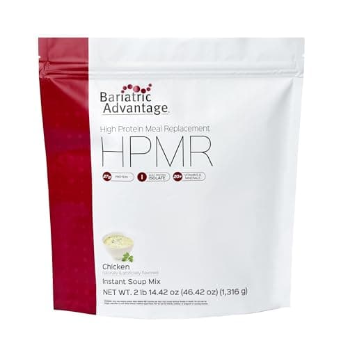 Bariatric Advantage High Protein Meal Replacement Drink Mix - Protein Powder Whey Isolate for Gastric Bypass & Sleeve Gastrectomy Patients - 28 Servings with 27 g Protein - Chicken Soup - 46.42 oz - Image 1