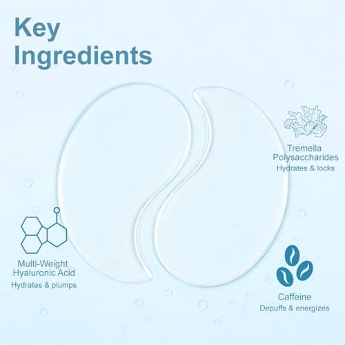 Hydra Reset Hydrogel Under-Eye Patches 28 Pairs - Hydraverse¹ Surface Phase Crystal Mask with Multi-Weight Hyaluronic Acid, Caffeine & Tremella for Instant Hydration, De-puffing & Makeup Prep - Thumbnail 4