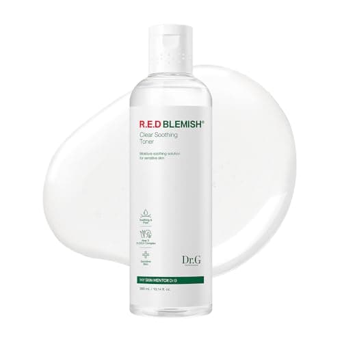 Dr. G R.E.D. Blemish Clear Soothing Toner - Korean Soothing Toner for Glowing Skin - Soothes Irritation Clear Skin - Mild Exfoliant - with AHA, BHA & Centella Asiatica - 10.14 fl oz - Image 1