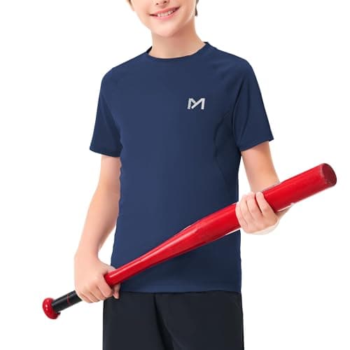 Boys Sun Protection Shirt UPF 50+, Youth Athletic Quick Dry T Shirt for Baseball Soccer Fishing Swimming Outdoor - Image 1