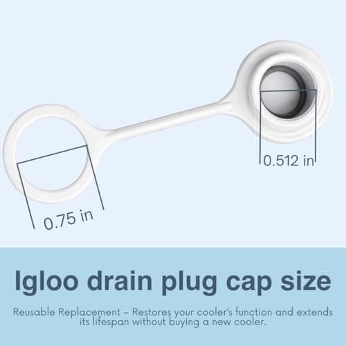 Cooler Drain Plug Caps Replacement for Igloo 25–70 QT, 2 Pack Triple-Snap Leak-Proof ABS Plastic Drain Caps with Tether, Exact Fit for Igloo Ice Chest Drain Plug - Thumbnail 4