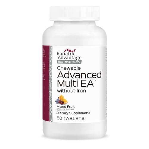 Bariatric Advantage Chewable Advanced Multi EA Without Iron - High Potency Daily Multivitamin - for Bariatric Surgery Patients Including Gastric Bypass & Sleeve Gastrectomy - Mixed Fruit - 60 Count - Image 1