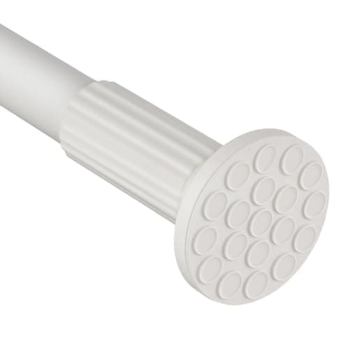 ZOCONE Tension Curtain Rod 51-168In(4-14Ft),No Drill Curtain Rods for Window Outdoor Patio,Adjustable Shower Curtain Rod for Bathroom Renter Friendly,Heavy Duty Extra Long Tension Rod Never Rust,White - Image 1