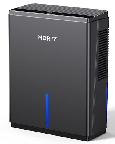MORFY Dehumidifier, 80 OZ Small Dehumidifier for Bedroom, Bathroom, RV, Closet, Dual-Semiconductor Quiet Dehumidifiers for Home Room with Drain Hose, 7 Colors LED Auto Shut Off - Image 1