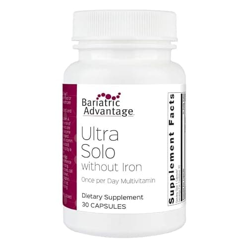 Bariatric Advantage Ultra Solo Without Iron - Once-Per-Day Daily Multivitamin - for Bariatric Patients - with Thiamin, Vitamin A & More - Gluten Free - 30 Capsules - Image 1