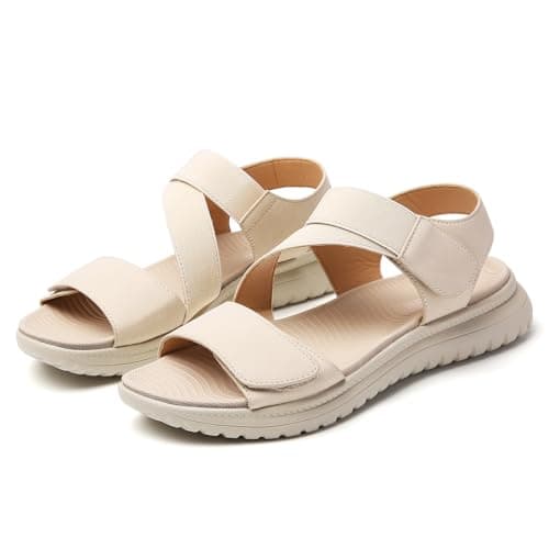 Tilocow Women Sandals Orthotic Comfortable Walking Sandals Summer Lightweight Athletic Outdoor Ankle Strap Shoes - Thumbnail 3