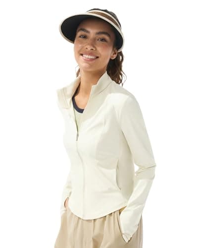 BENEUNDER Women's UPF 50+ Sun Protection Cooling Athletic Jacket Full Zip Long Sleeve Slim Fit Outdoor Running Pocket - Image 1