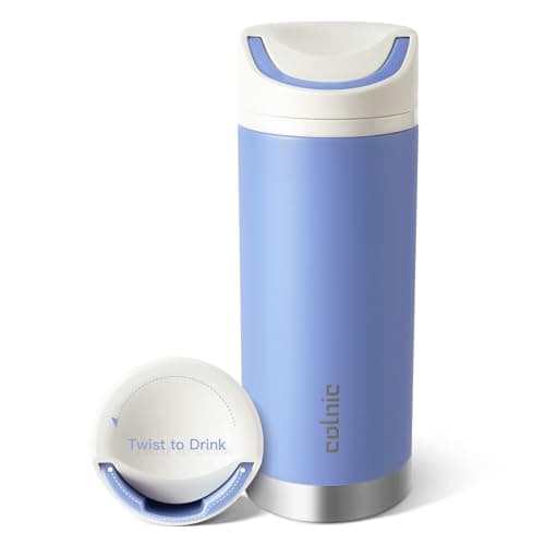 16 oz Travel Coffee Mug: Keep Hot & Cold 24H, Double Wall Vacuum with Copper-Layer Insulated Tumbler, Leak Proof BPA-Free Matcha Cup with Lid, Reusable for Iced Coffee, Portable for Outdoor Blue