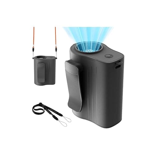 Girasol Portable Waist Fan Rechargeable with 100 Speed 13300RPM Strong Airflow, 4000 mAh Mini Hanging Neck Fan, Clip on Wearable Belt Fan for Camping, Outdoor, Jobsite, Travel(Dark Grey) - Image 1