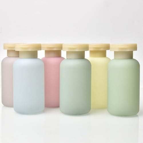 3.4oz Travel Shampoo Bottle with Flip Cap, Leak Proof Plastic Squeeze Bottles, Reusable Empty Travel Shampoo and Conditioner Bottles for Creams, Lotion, Foundation, Conditioner (Forest Series, 4Pcs) - Thumbnail 6