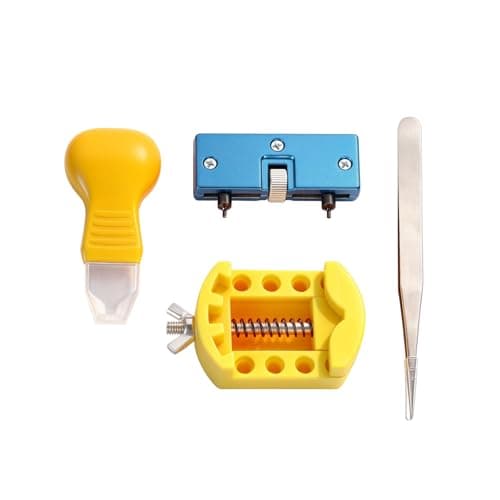 Griscrad Watch Battery Replacement Tool Kit with Watch Back Remover Holder, Spring Bar, Tweezers, Watch Repair Tools & Kits for Watch Back Removal Battery - Image 1