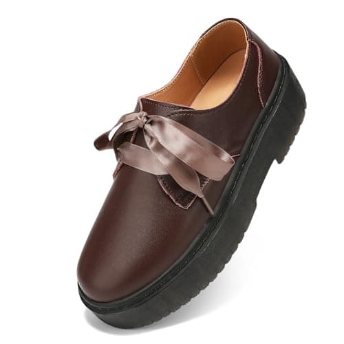 BEAUSEEN Women's Vegan Leather Platform Chunky Loafers Clssic Penny Loafers Slip On Comfort Business Work Office Dress Walking Shoes Coffee,7 US - Image 1