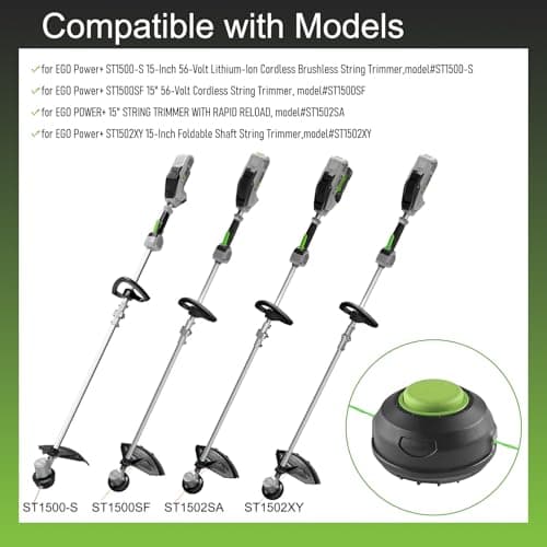 4PC Replacement AS1300 Blue Spool for EGO ST1500 ,ST1500-S,ST1500SF,ST1502SA,ST1502XY,ST1504SF (Use AH1300 head) 15-Inch Trimmer, Trimmer Spool for Kobalt 24V KST 2224B-03,KST 1124B-03,KST 2024A-03 - Thumbnail 3