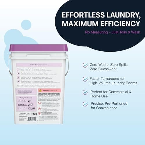 PowerPax Power Pellets Laundry Detergent Capsules, Lavender, 425 Count – Stain Remover, Odor Eliminator, Color Protection and Fabric Softener for Everyday Laundry Cleaning - Thumbnail 4