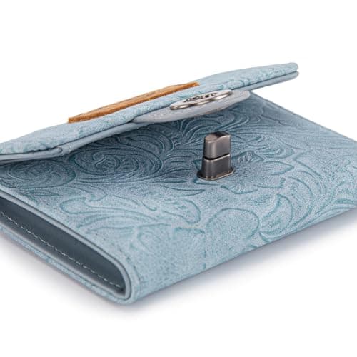 Montana West X Wrangler Women's Wallet Minimalist Small Pocket Wallet Trifold Money Organizers Cute Ladies Wallet with Zipper Coin Pocket - Thumbnail 5