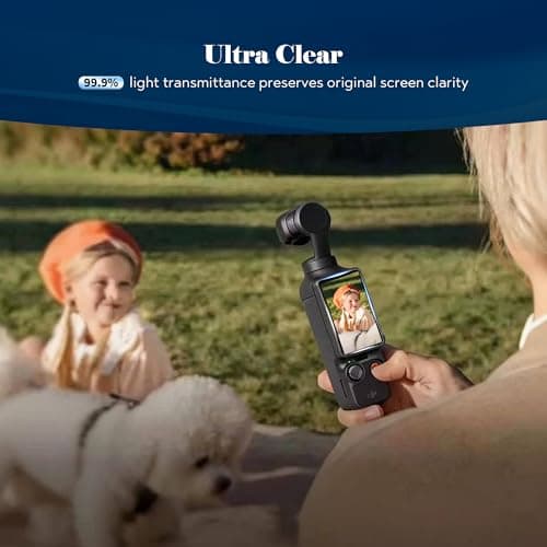 Lens Screen Protector for Xtra muse/DJI Osmo pocket 3 screen protector(4Pack),Xtra muse camera/Osmo pocket 3 screen protector for Xtra muse/pocket 3 accessories,Tempered Glass,OLED Display, Ultra HD - Thumbnail 6