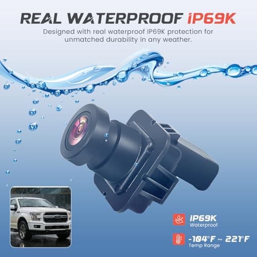 For Ford F150 Backup Camera OEM Kit, Rear View Camera for F-150 2010 2011 2012 2013 2014, Reverse Camera with Night Vision Compatible with Ford F150 Accessories Replacement OE BL3Z-19G490-B BL3Z19G490 - Thumbnail 5