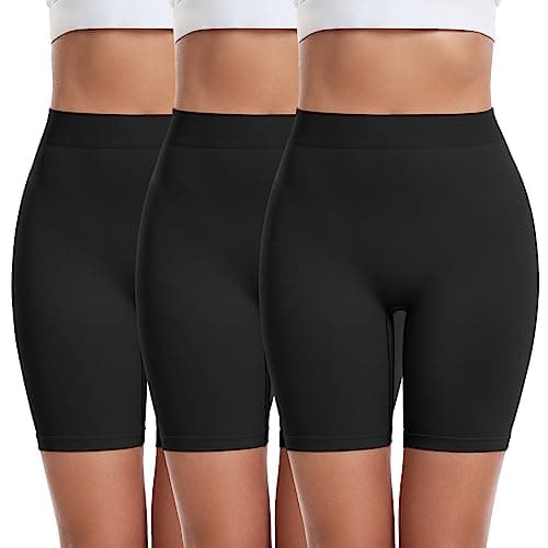 FRESBEIT 3 Pack Slip Shorts for Women Under Dress Comfortable Smooth Boyshorts Panties Biker Shorts 3B XL - Image 1