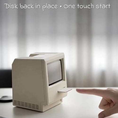 GIISSMO Maclock WB-8 Retro Pixel Alarm Clock, 1984 Computer Style Electronic Digital Clock, USB Desk Clock for Bedroom, Multiple Alarms, Calendar, Temperature, Adjustable Brightness - Thumbnail 6
