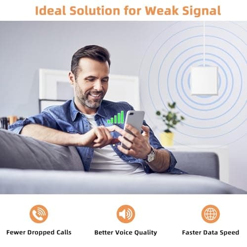 Cell Phone Booster for Home & Multi-Room,Up to 7,000 sq ft,Cell Phone Signal Booster for Band 5/12/13/17,Boost 5G 4G Data for All U.S. Carriers FCC Approved Cell Signal Booster - Thumbnail 3