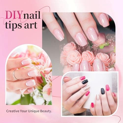 Buqikma Short Square Pre-Etched Soft Gel Nail Tips with Handle Half Cover False Nails, 600PCS 12 Sizes French Tip Clear Acrylic Nail Tips for DIY Manicure Salon - Thumbnail 5