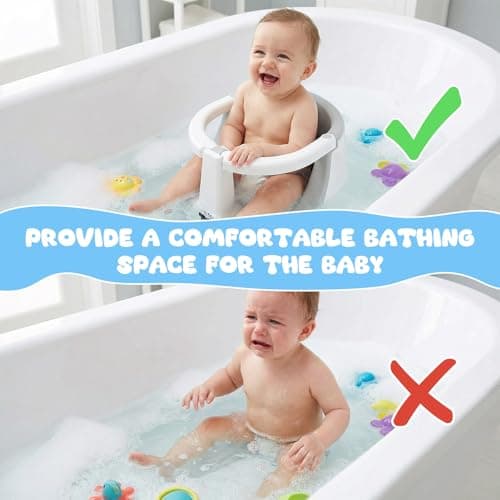 Baby Bath Seat for Babies Sitting Up, Bath Seats Sitting Up for Infant,Safe & Comfortable Toddler Bath Seat, Features an Open Design, Non-Slip Baby Bathtub with 3 Suction Cups(6-24Month) - Thumbnail 5