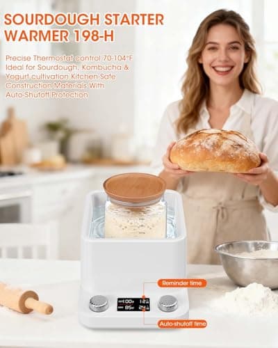 MYMULIKE Sourdough Starter Warmer for Sourdough and Kombucha Brewing - Waterproof Water Bath Heat Pad for Constant Temperature Control - Multi-Purpose Kitchen Warmer for Bread Proofing and Yogurt - Thumbnail 5