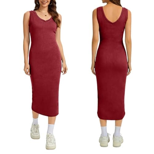 Anyshe Women's 2 Piece Matching Knit Sweater Set, Long Sleeve V-Neck Top with Maxi Skirt, Effortless Style for Vacation - Thumbnail 5